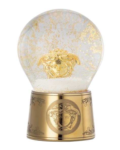 Versace Gold Medusa Snow Globe .